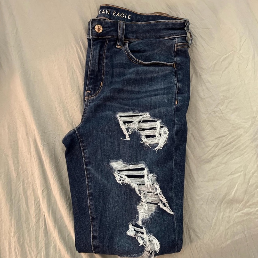 Distressed American Eagle Jeans
